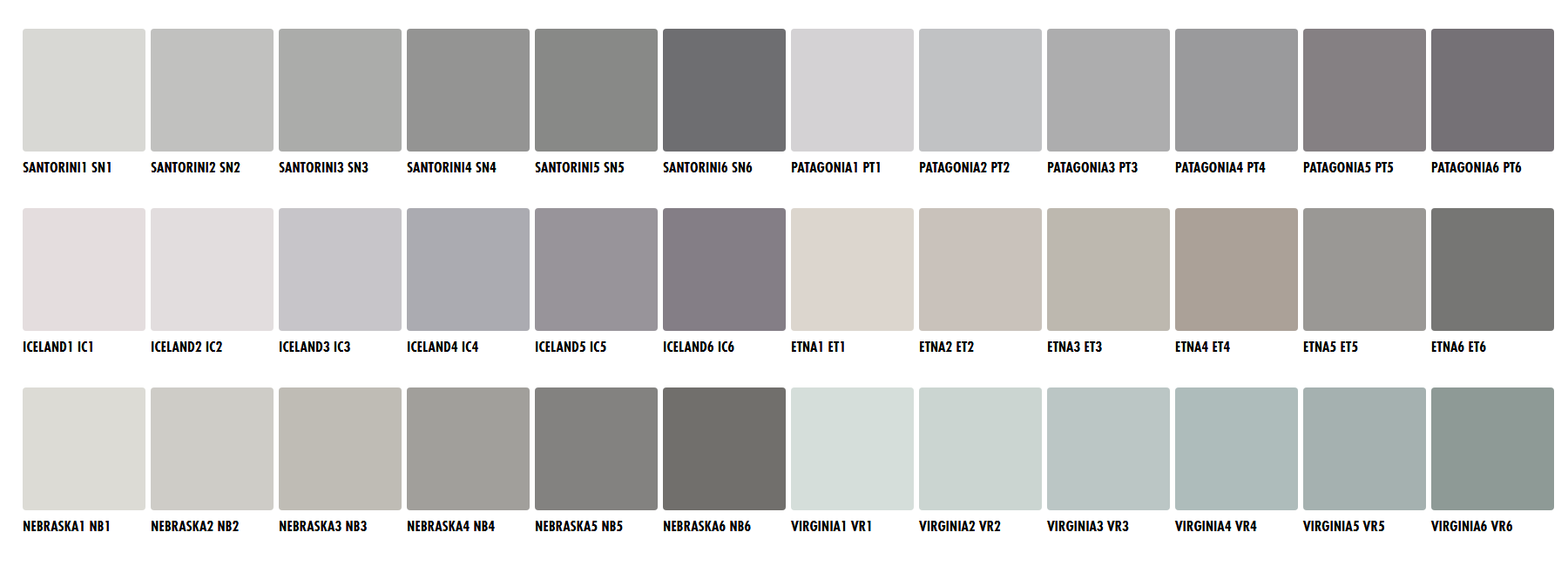 Ceresit CT74 colour chart page 2