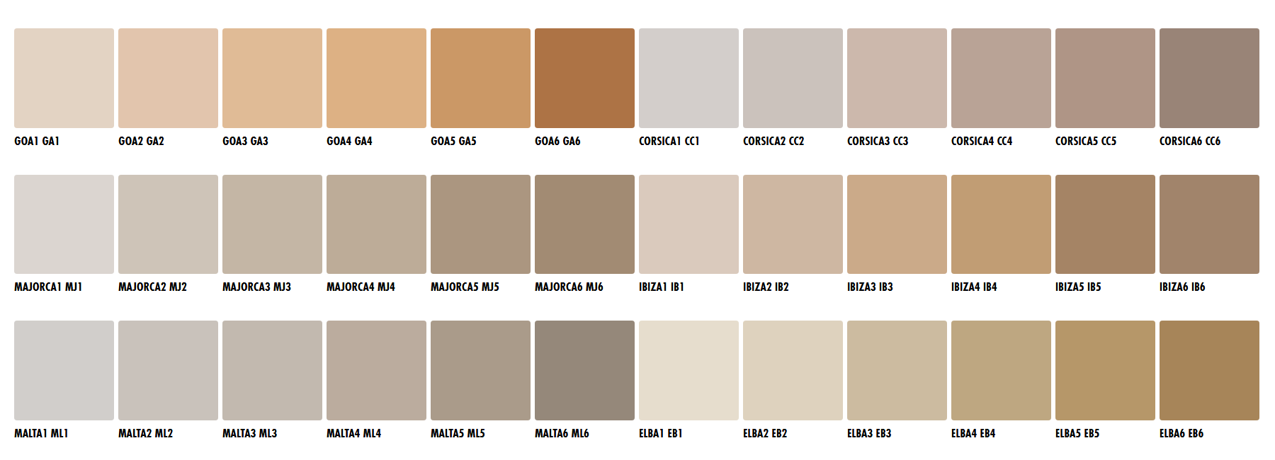 Ceresit CT74 colour chart page 7