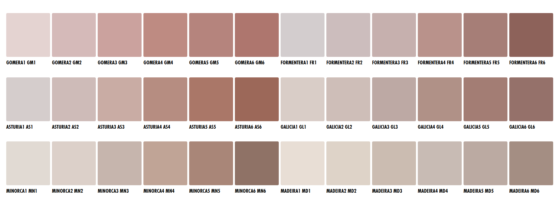 Ceresit CT74 colour chart page 9