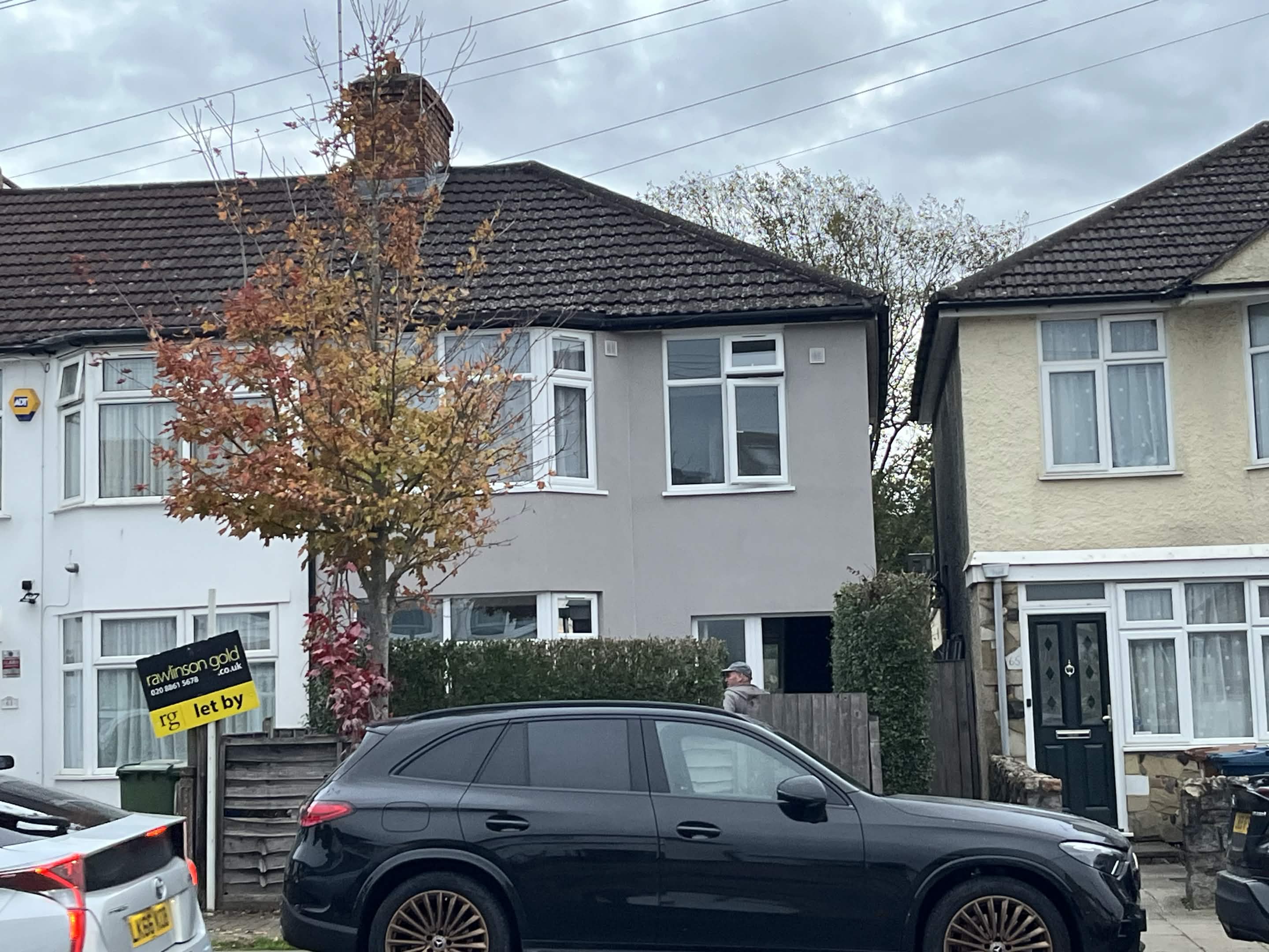 House No. 1 front elevation finished silicone render