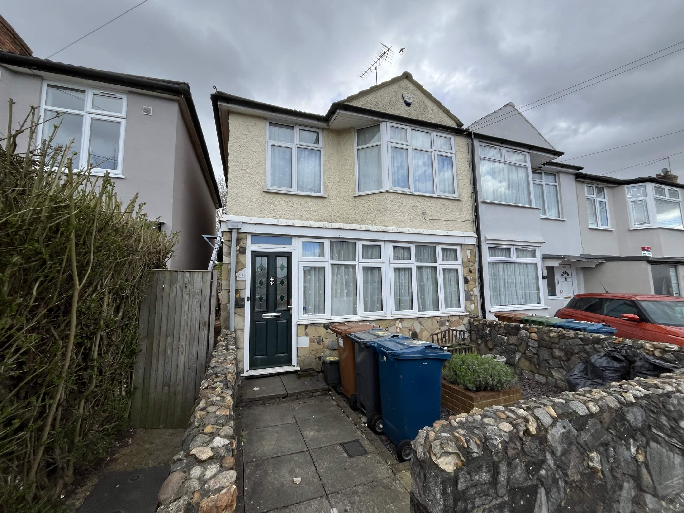 House No. 2 front elevation before external render work