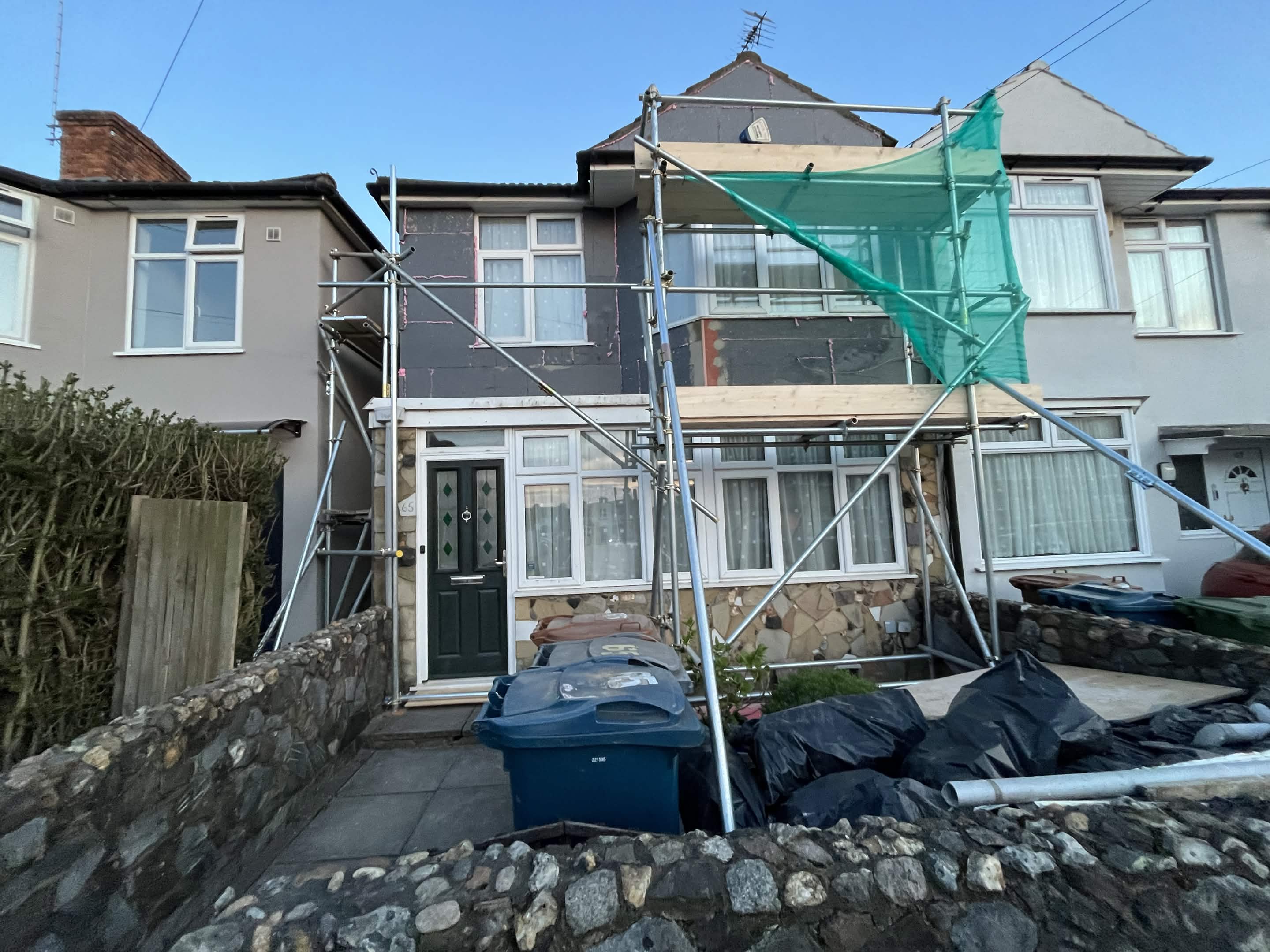 House No. 2 EPS insulation installation stage