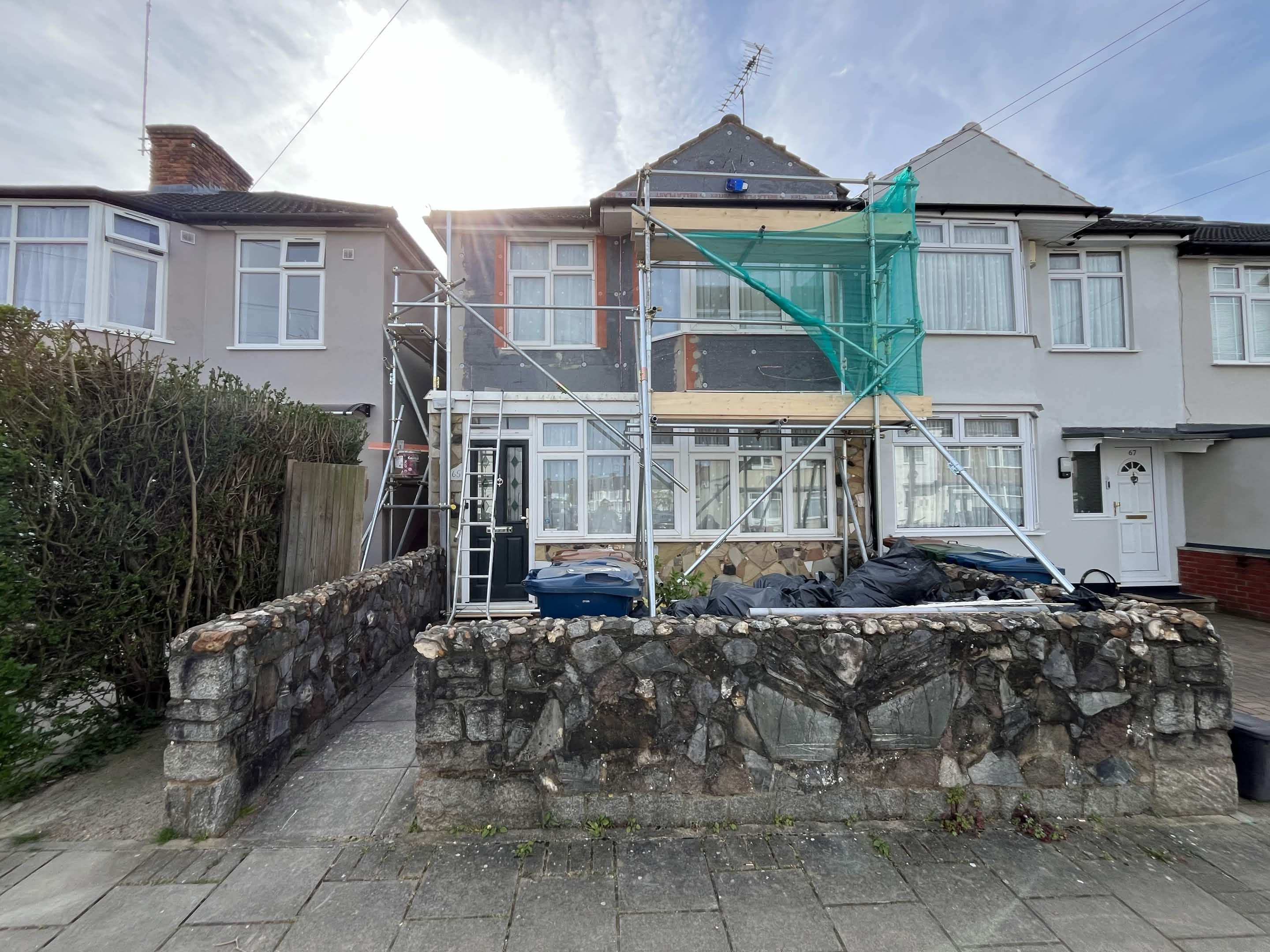 House No. 2 insulation progress before final render